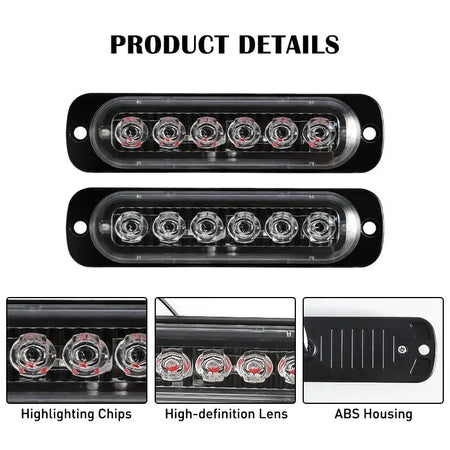 4PCS Grill Car LED Light Strobe Red Blue Emergency Remote Wireless Control Flash Signal Fireman Beacon Warning Lamp Yellow White by InterCyprus Trading Ltd
