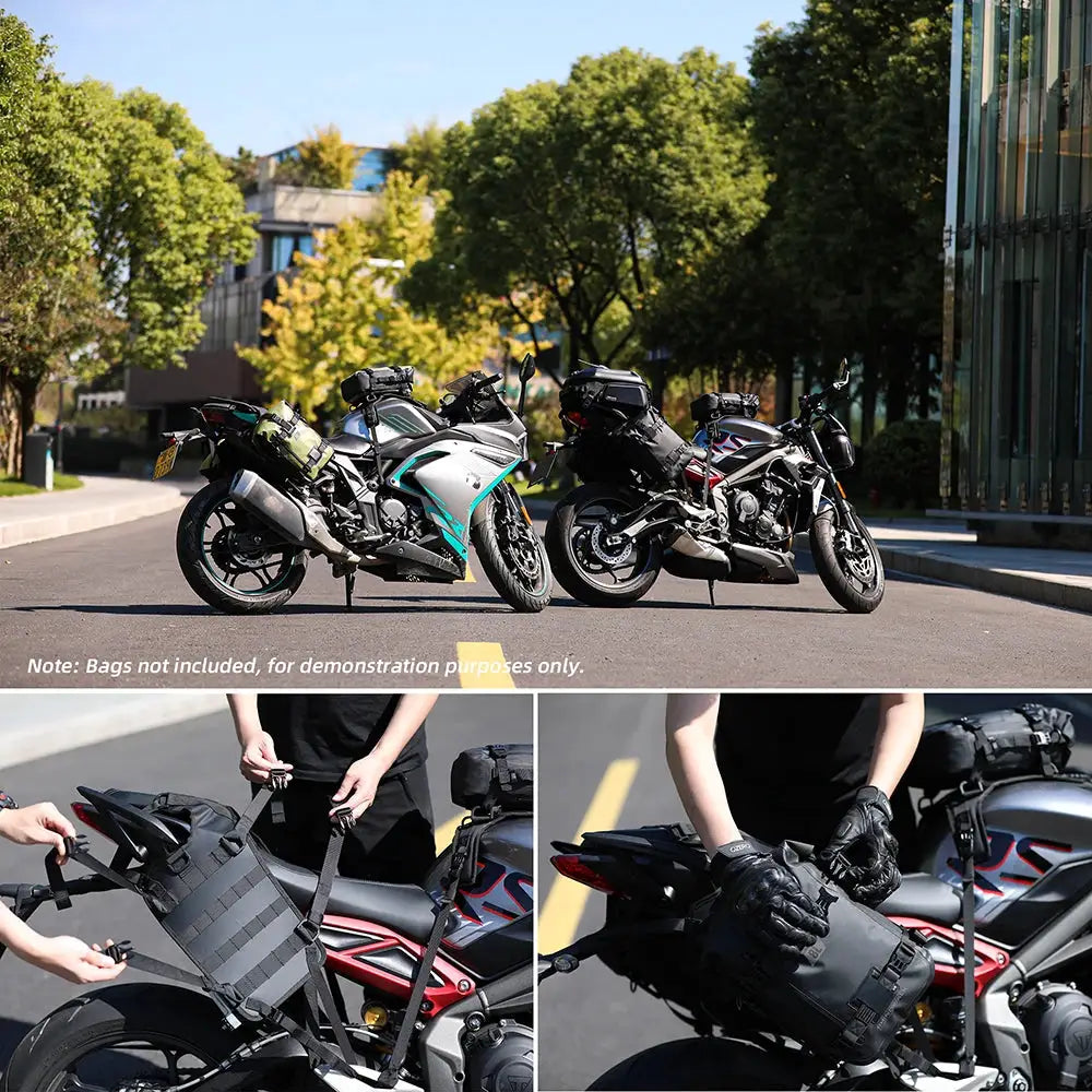 Motorcycle Saddle Installation Base Motorcycle Tail Bag/Luggage Rack Bag/Rear Seat Bag/Motorcycle Installation Kit by InterCyprus Trading Ltd
