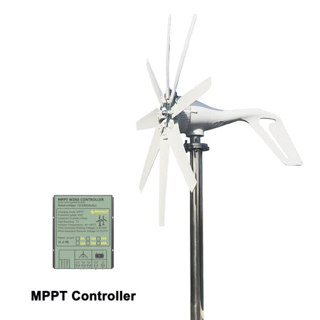 1000W Wind Turbine Generator with Solar Panel Power Supply Kit