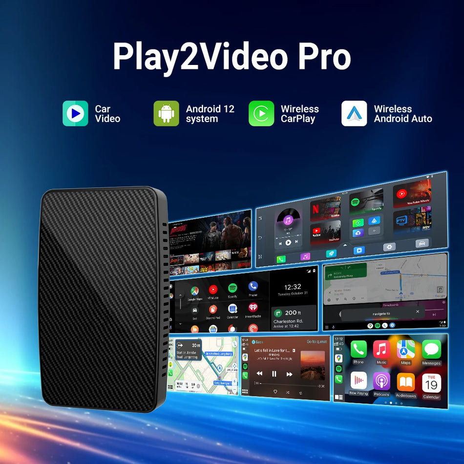 CarPlay AI Kutusu Kablosuz Android Auto VW, Ford, Benz, YouTube Netflix İçin