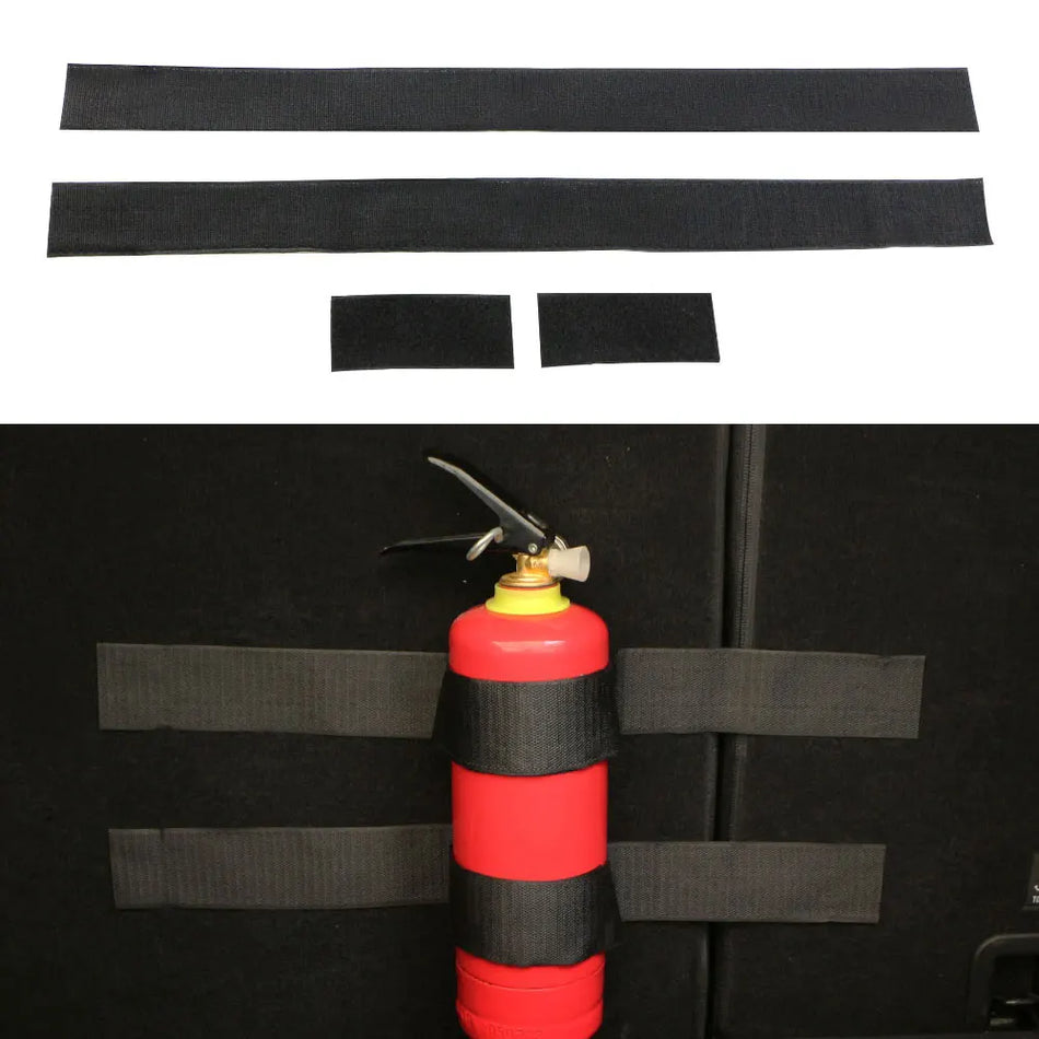 Bilbagageorganisatör med nylonbälte för brandsläckare, 4-delars set