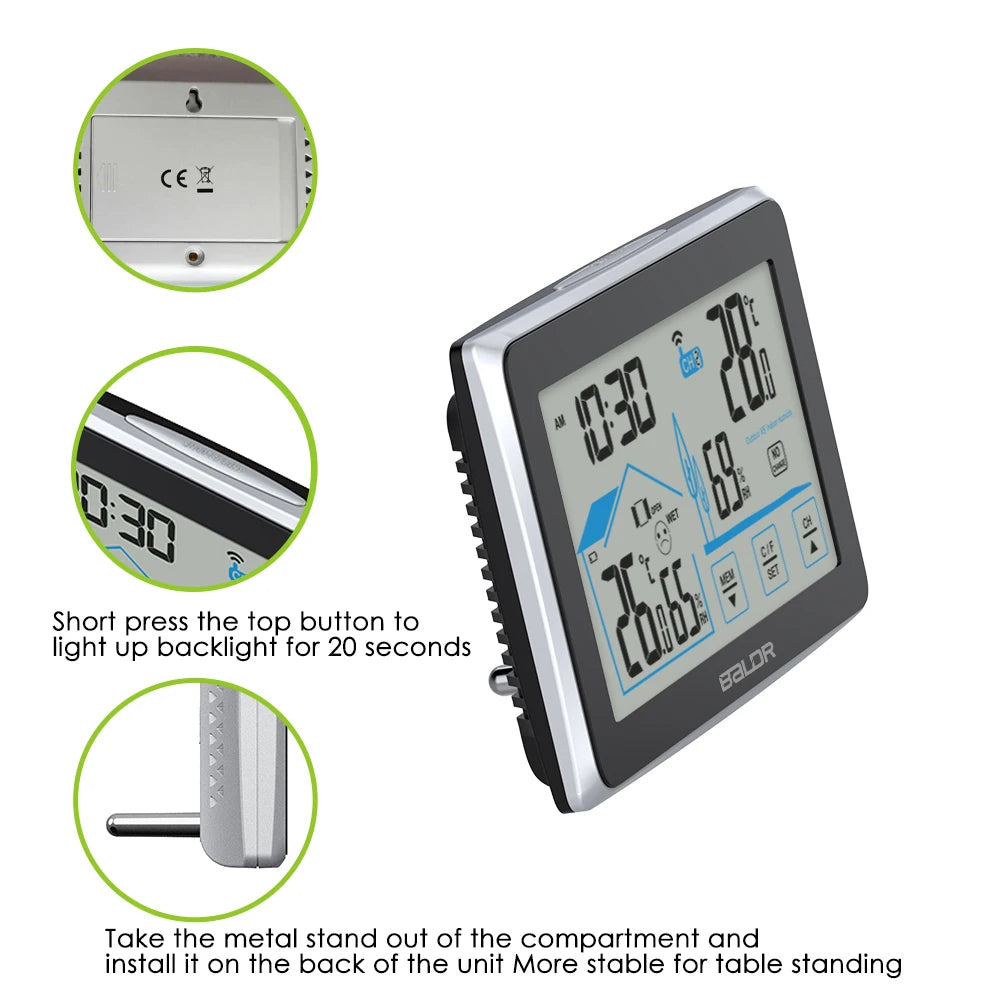 Baldr Wireless Weather Station - Large Touch Screen