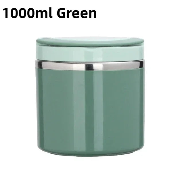 630/1000ml Stainless Steel Thermos &ndash; Keeps Food Hot Green-1000ml