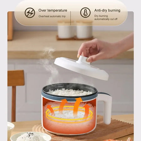 Homefish Electric Rice Cooker &ndash; Non-Stick Cooking for Easy Cleanup