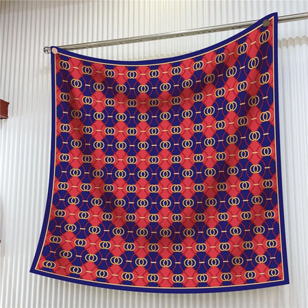 Pobing Silk Scarf &ndash; Elegant Floral Print Design