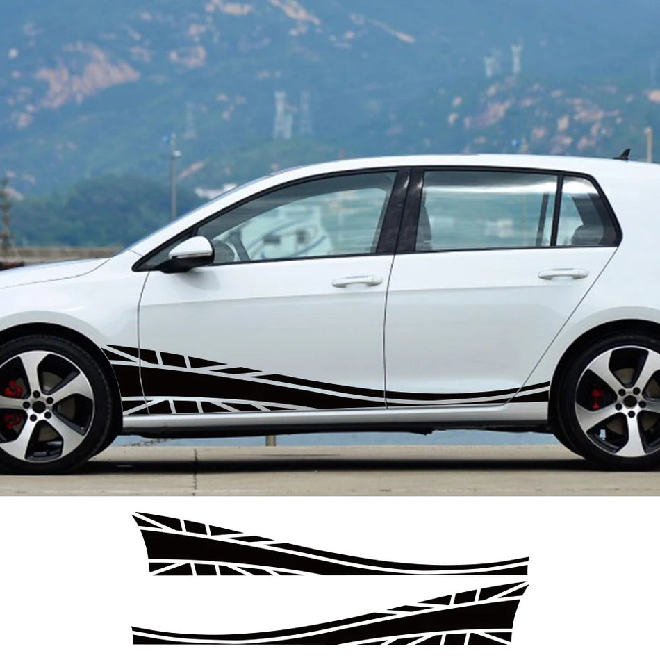 Waterproof Vinyl Decals Kit for Volkswagen VW Golf - Car Door Side Wrapping &amp; Accessories