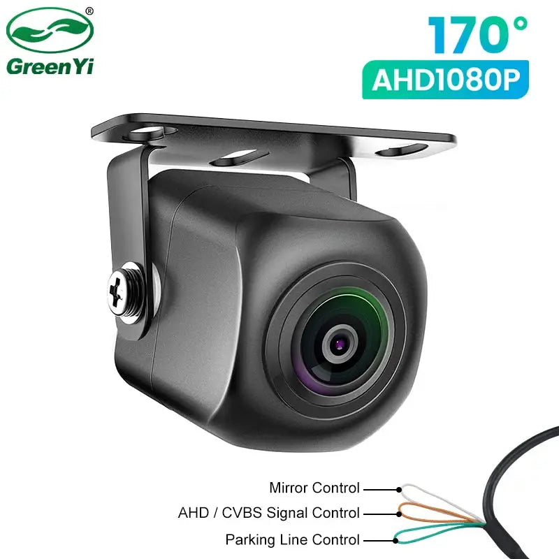 GreenYi AHD1080P Vehicle Car Rear View Camera 170° Fisheye Night Vision Waterproof Front Side Backup Universal Dynamic Optional by InterCyprus Trading Ltd