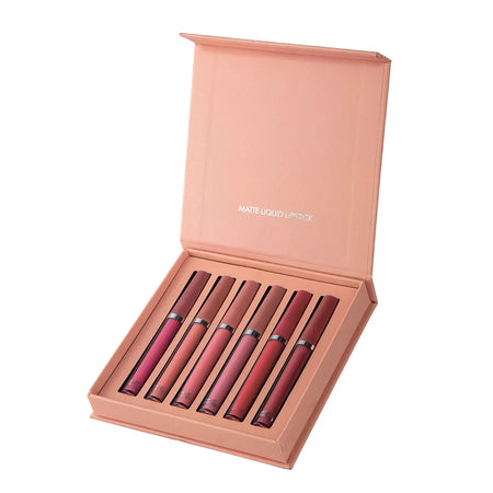 MAXFINE 6PC Matte Velvet Lip Gloss Set