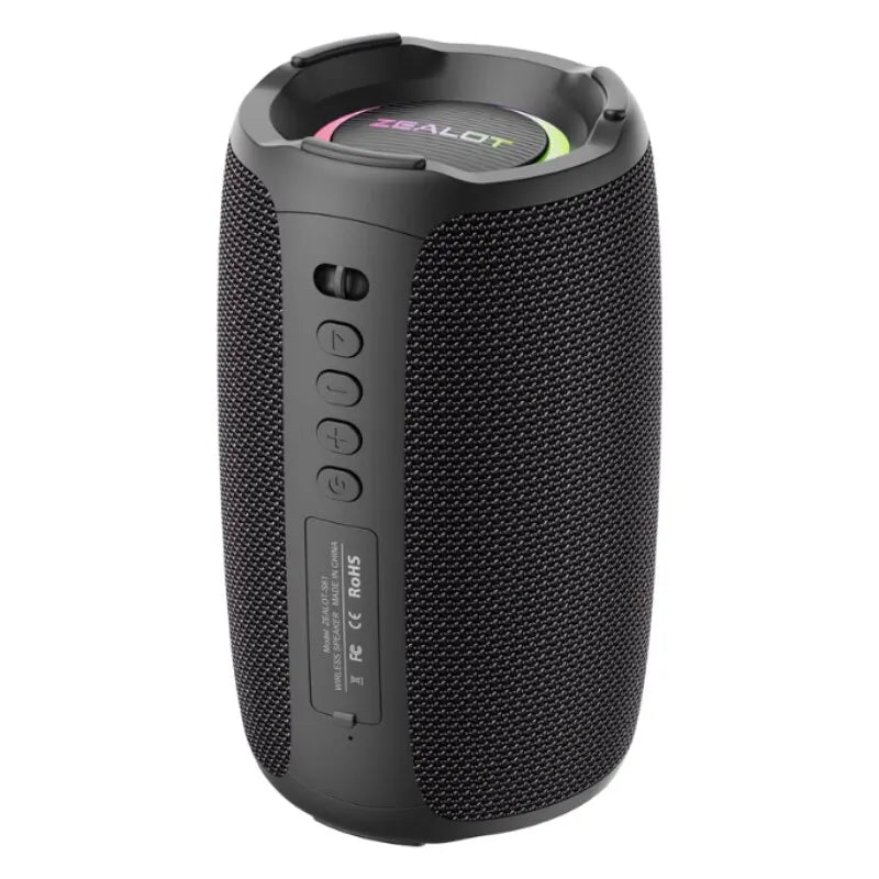 Zealot-S61 Portable Bluetooth Speaker &ndash; Dual Diaphragm Bass Black