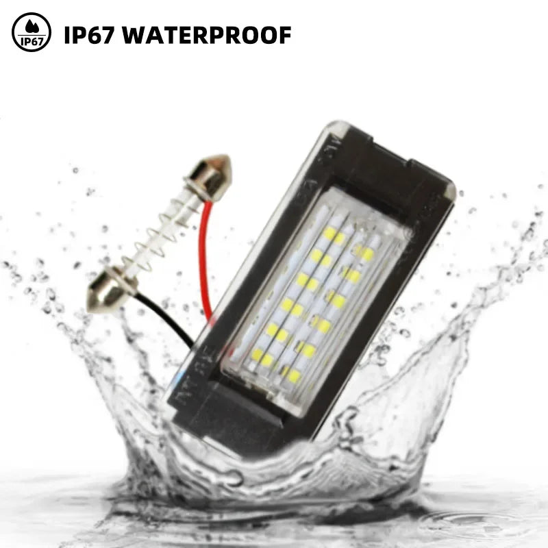 Ryški Balta 12V LED Licencijos Plokštelės Šviesa Mini Cooper