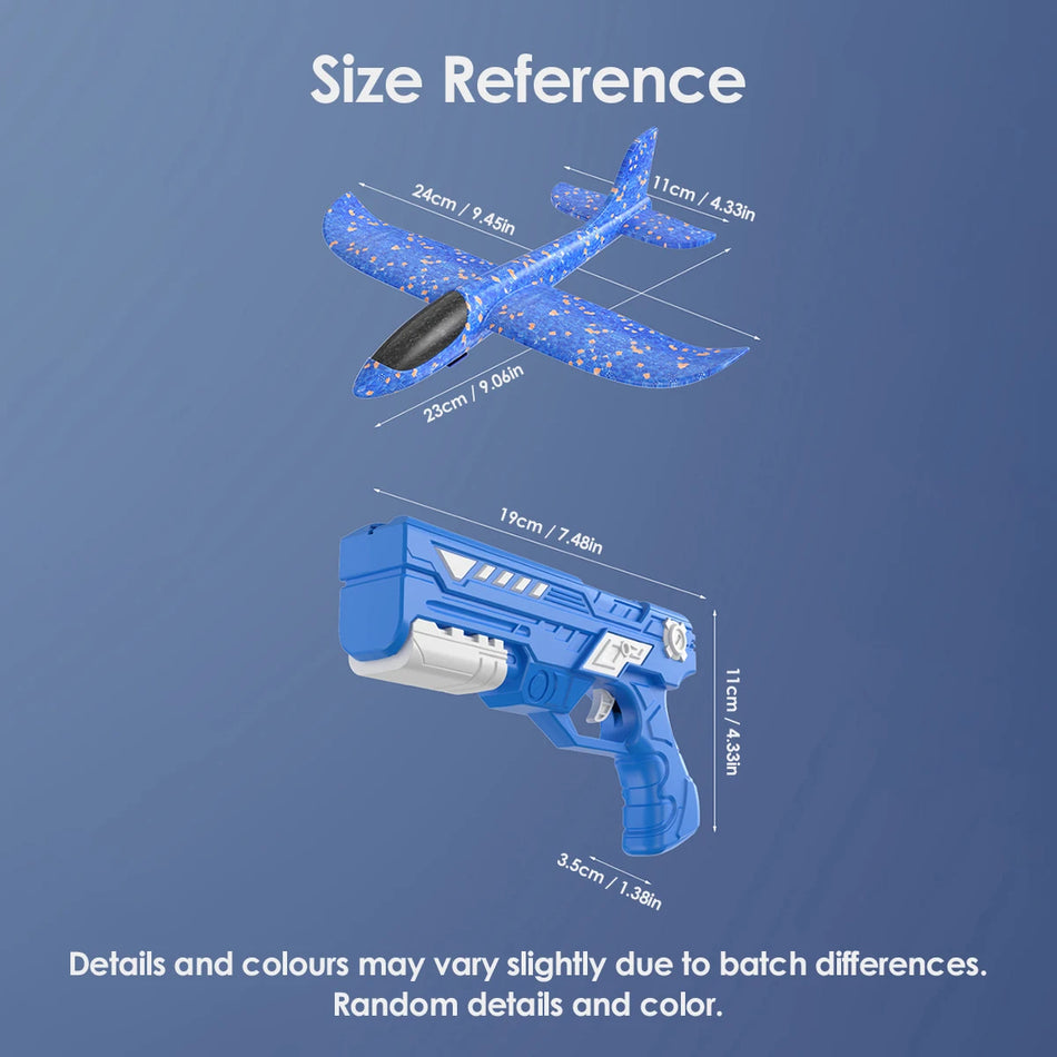 Τρία σε ένα μαλακό αφρώδες παιχνίδι όπλο χειροποίητο αεροσκάφος υπαίθριο