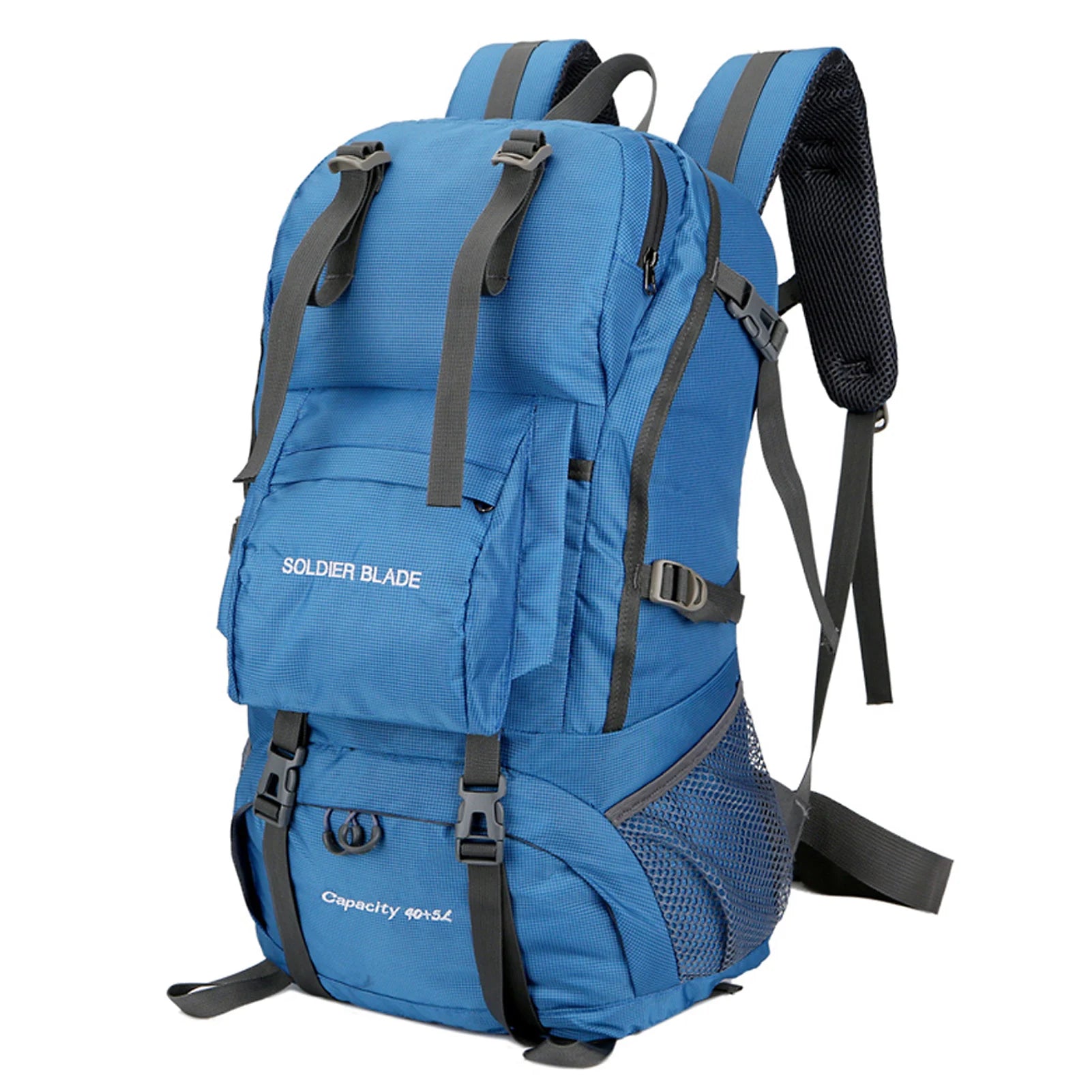 45L Hiking Backpack &ndash; Waterproof Mountaineering Pack Blue