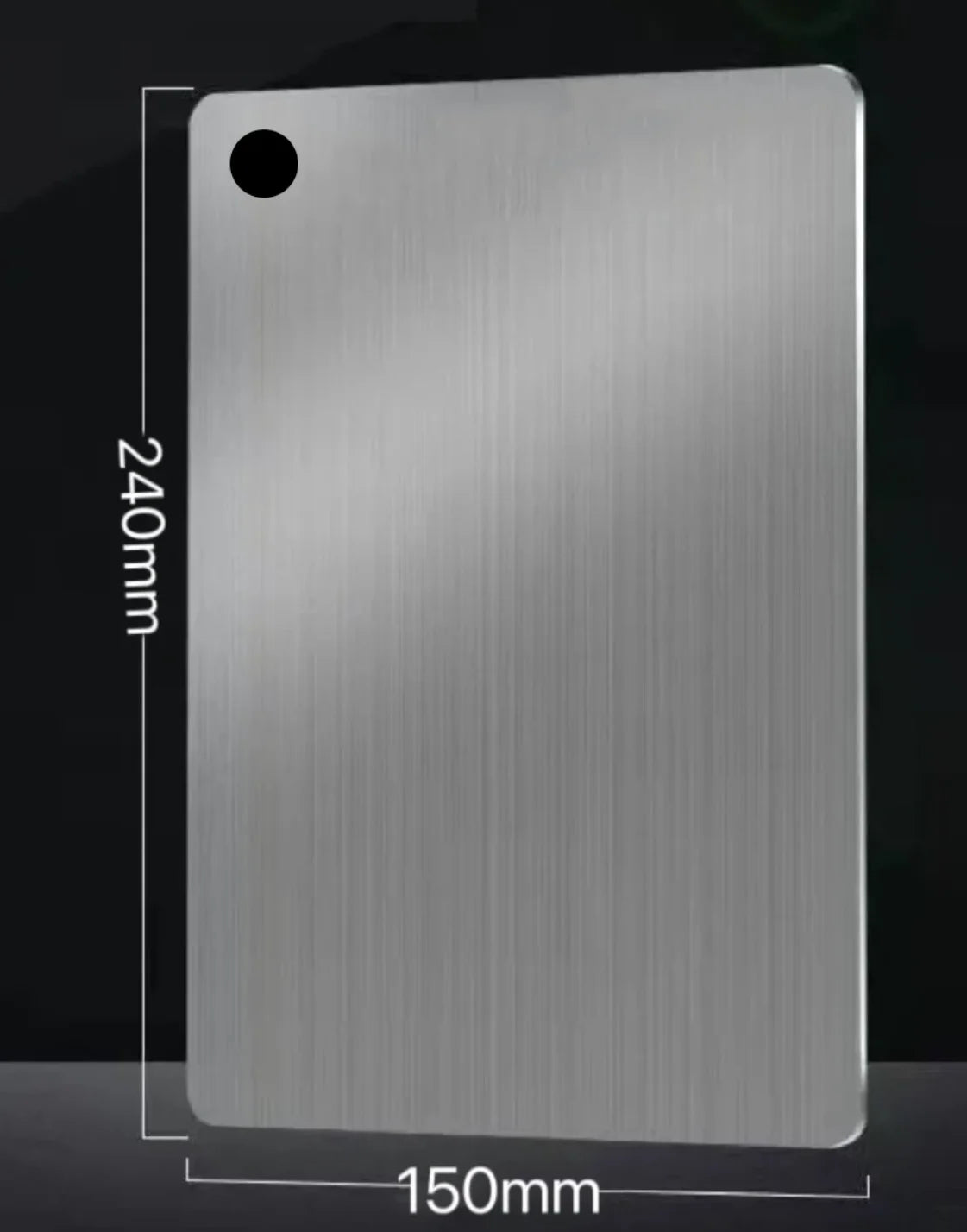 5 Size 304 Stainless Cutting Board - Ultra Antibacterial 24x15 cm