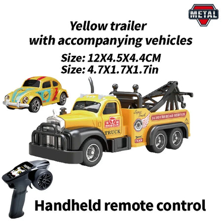 RC Car Pickup Rescue Truck 1/64 &ndash; App Controlled Remote Fun yellow