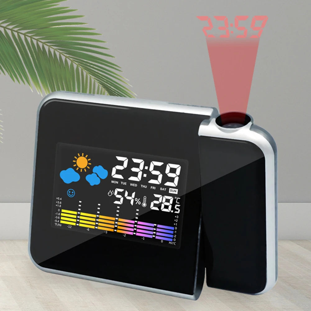 VKTECH LED Projector Smart Alarm Clock with Night Backlight