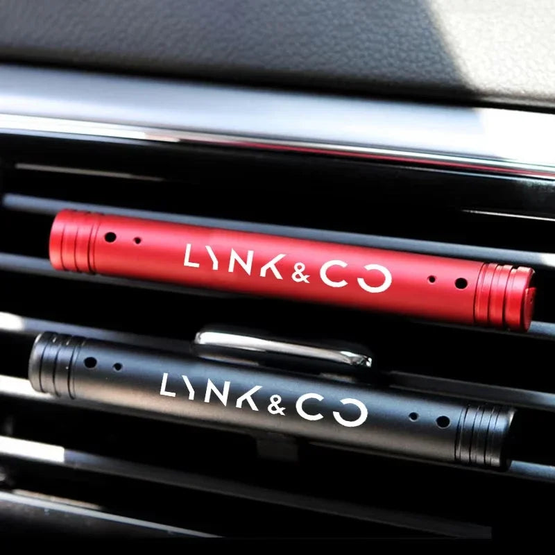 Automobilio oro ventiliacijos laikiklis Lynk Co logotipas juodas aromatinis kvapas
