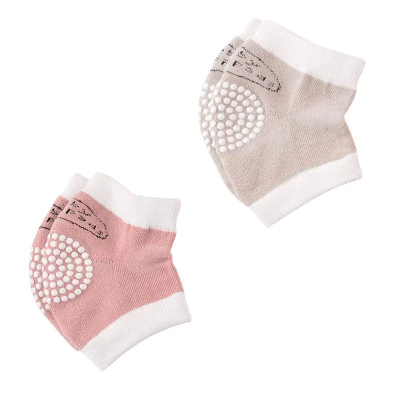 HX01 Baby Crawling Knee Pads &ndash; Breathable Anti Fall Design Apricot1Pink1 / 0-3Y