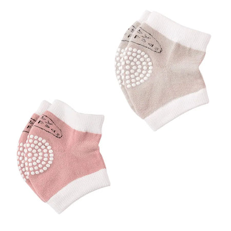 HX01 Baby Crawling Knee Pads &ndash; Breathable Anti Fall Design Apricot1Pink1 / 0-3Y