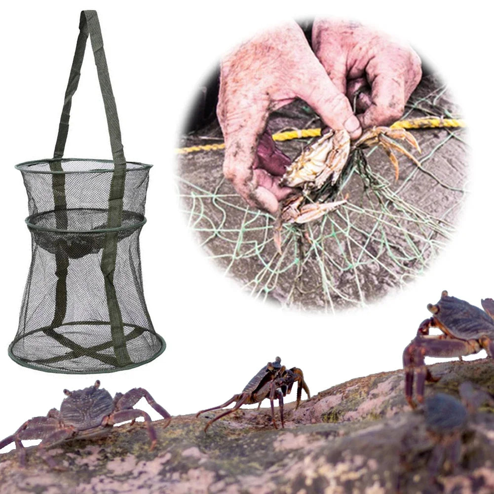 Foldable Fishing Nets - Durable, Lightweight &amp; Portable for Fish &amp; Shrimp