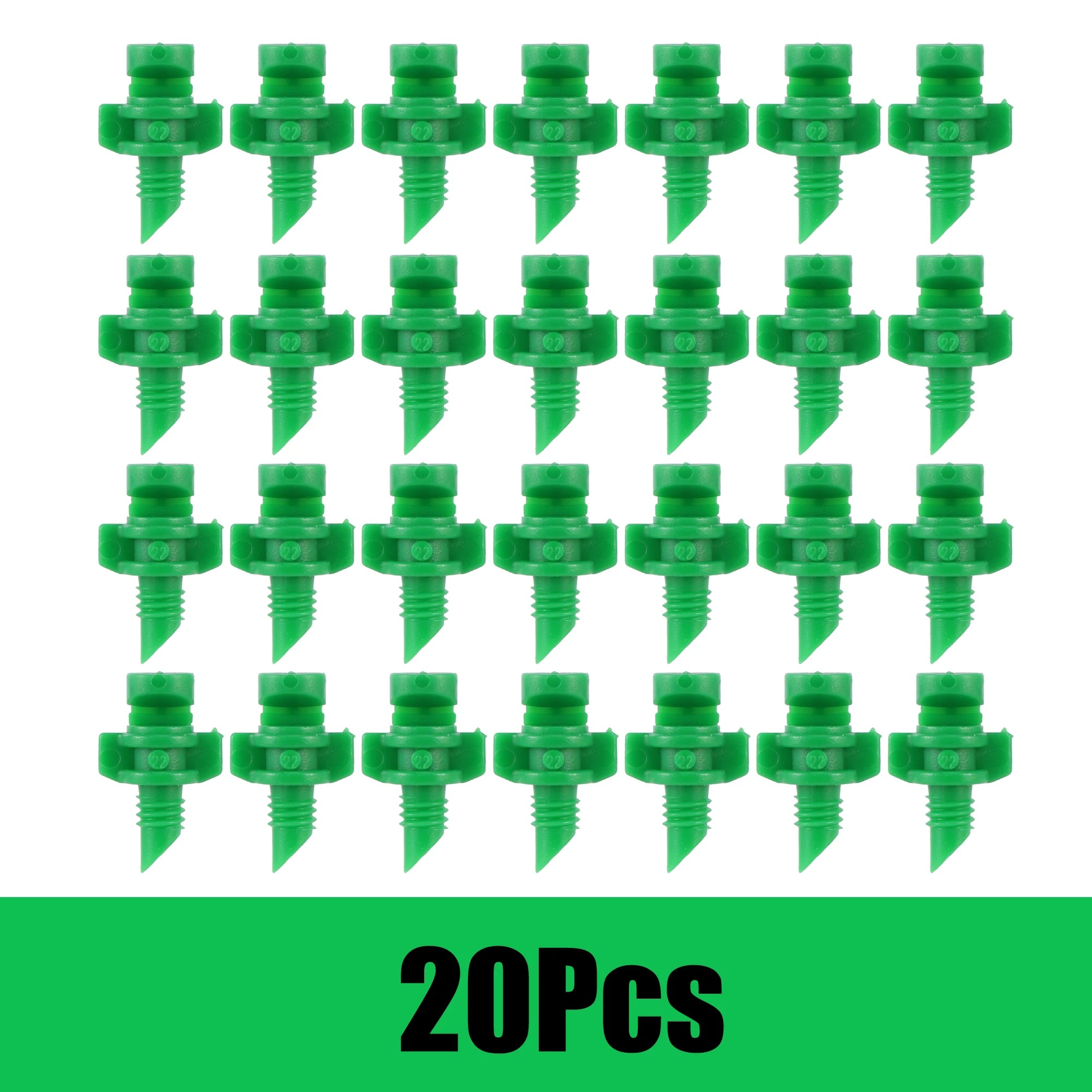 Versatile Micro Refraction Nozzle Sprinkler - 20/50/100Pc Set for Efficient Garden Irrigation Green-20pcs