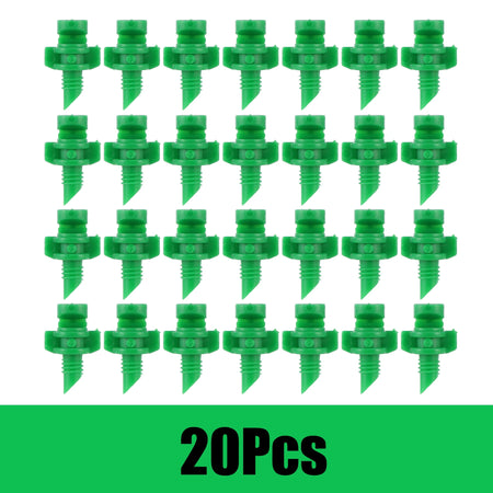 Versatile Micro Refraction Nozzle Sprinkler - 20/50/100Pc Set for Efficient Garden Irrigation Green-20pcs