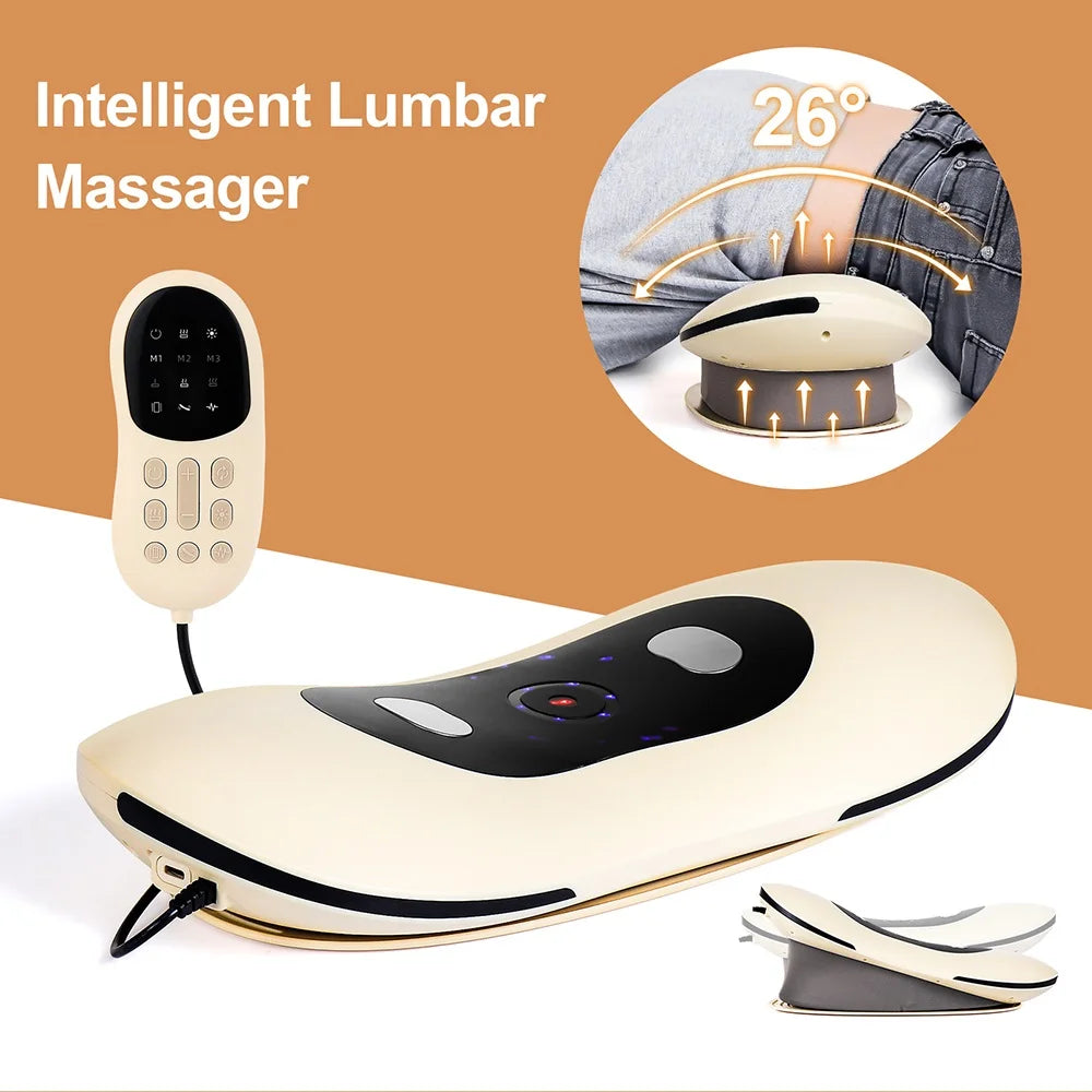 Electric Lumbar Traction Massager &ndash; Adjustable Vibration for Back Support