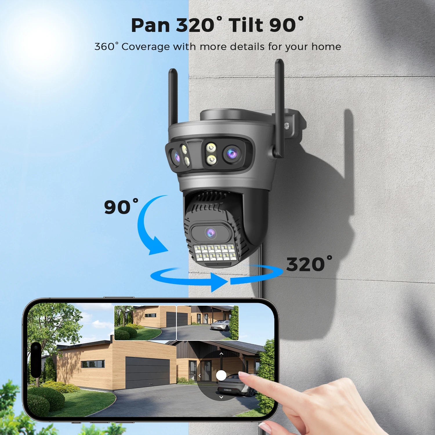 15MP Outdoor Security Camera with WiFi