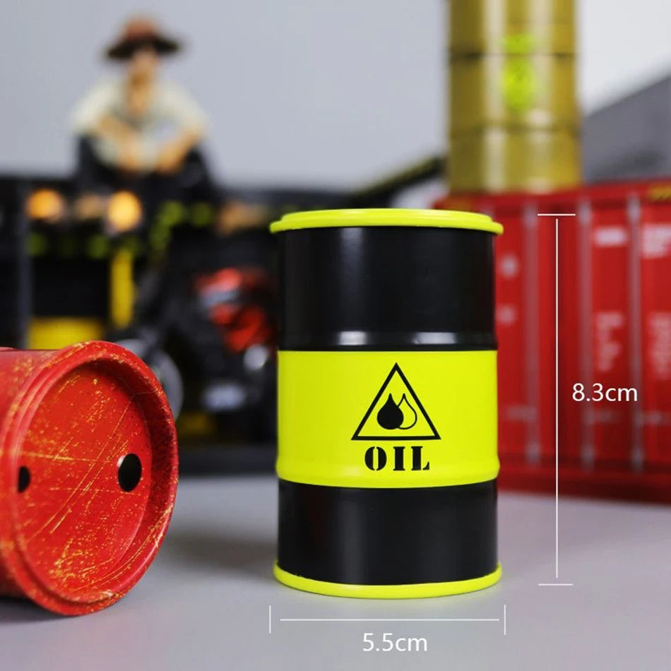 Iron Mini Oil Drum Model &ndash; Unique Desktop Decoration for War Games