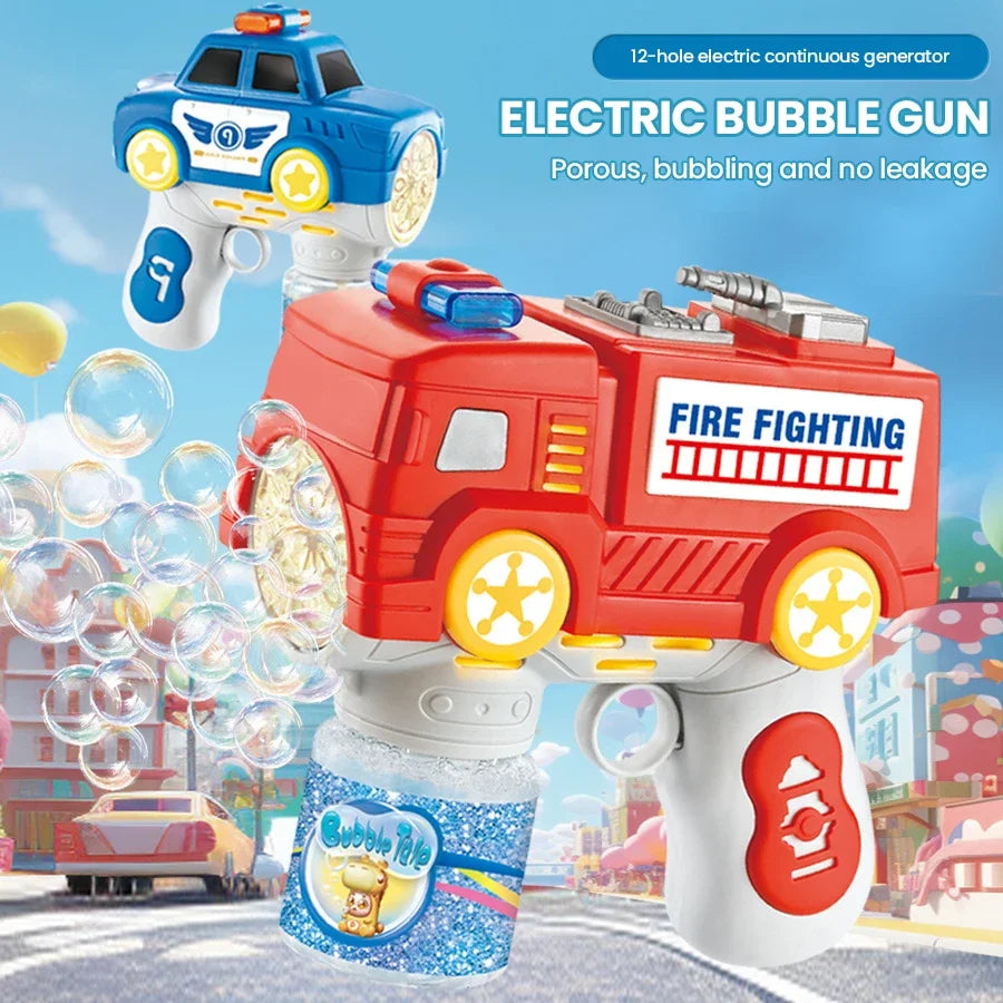 Bubble Gun Police Car Fire Truck - Lighting Function