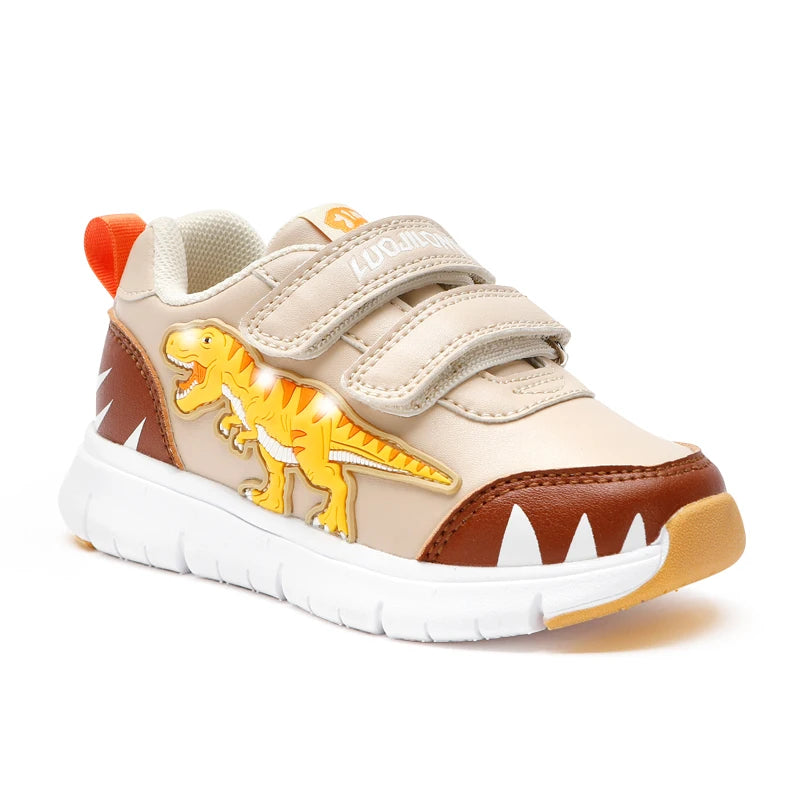 EXDINO LED T-REX Light Up Casual Sneakers for Kids