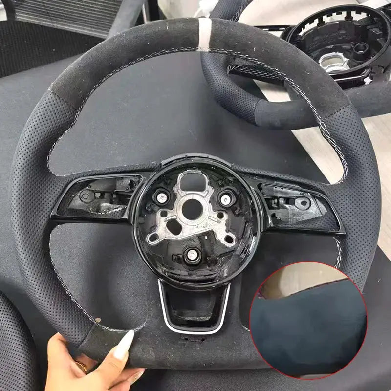 For Audi A4 B9 A3 8Y RS3 RS4 S3 S4 Customizable Steering Wheel - Performance Accessories for Specific Models by InterCyprus Trading Ltd