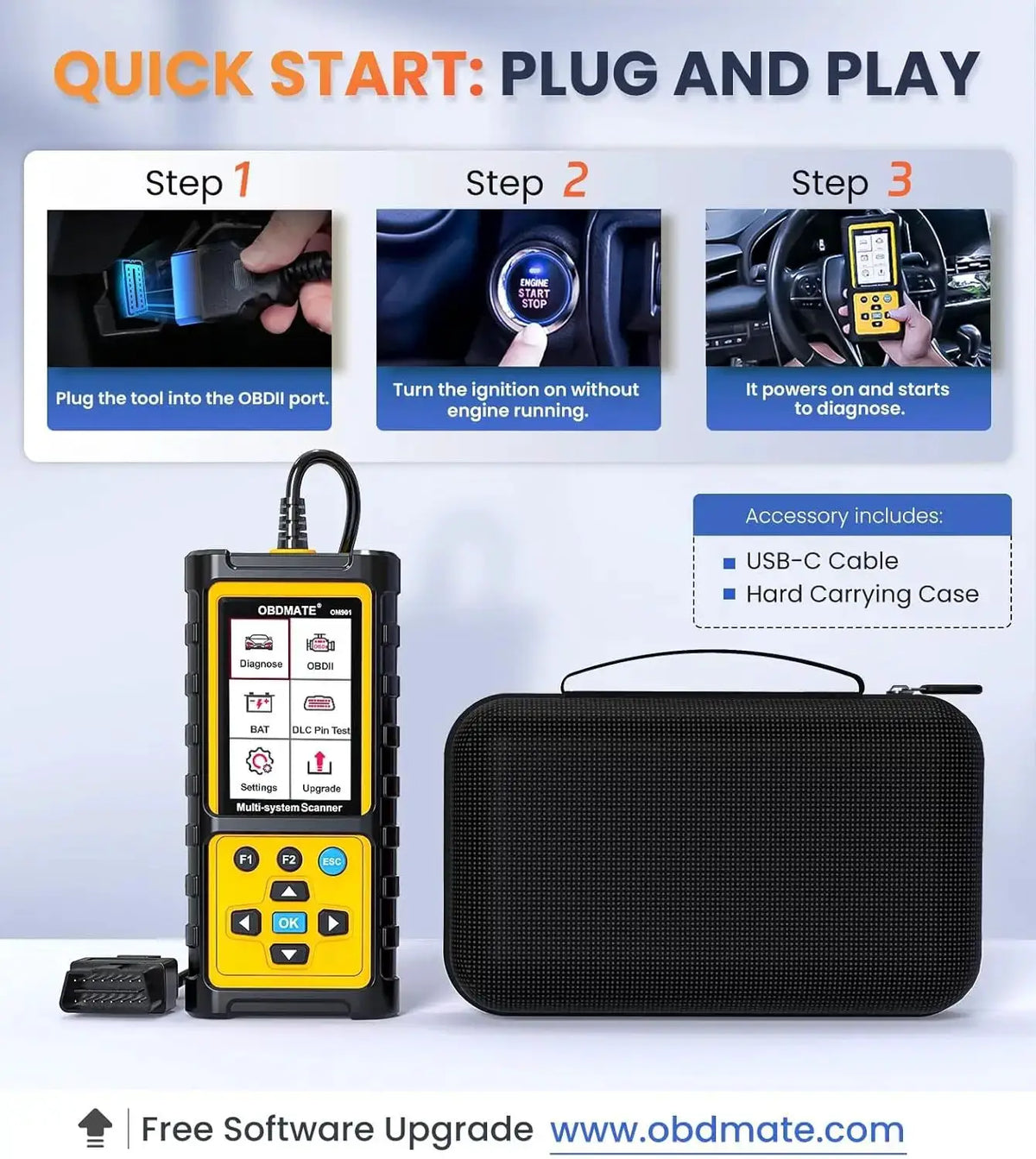 【for Opel】Car OBD2 Scanner ABS SRS TPM Engine Diagnostic Tools Full OBDII Functions Read/Clear Codes Car Diagnostic Tool by InterCyprus Trading Ltd
