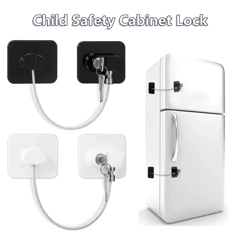 Babysicherheitskühlschrankverschluss mit Schlüsseln oder Code, Schrank- und Schiebetürschlösser