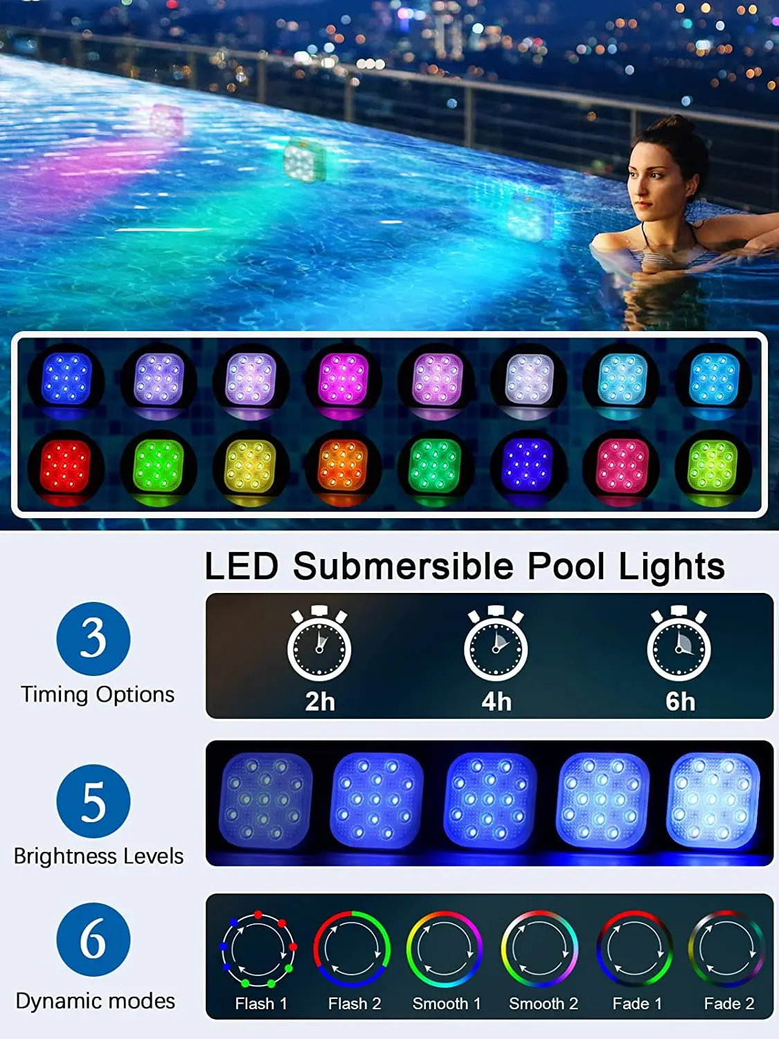 LD23-YCD &ndash; Color Changing Underwater Pool Light With Remote