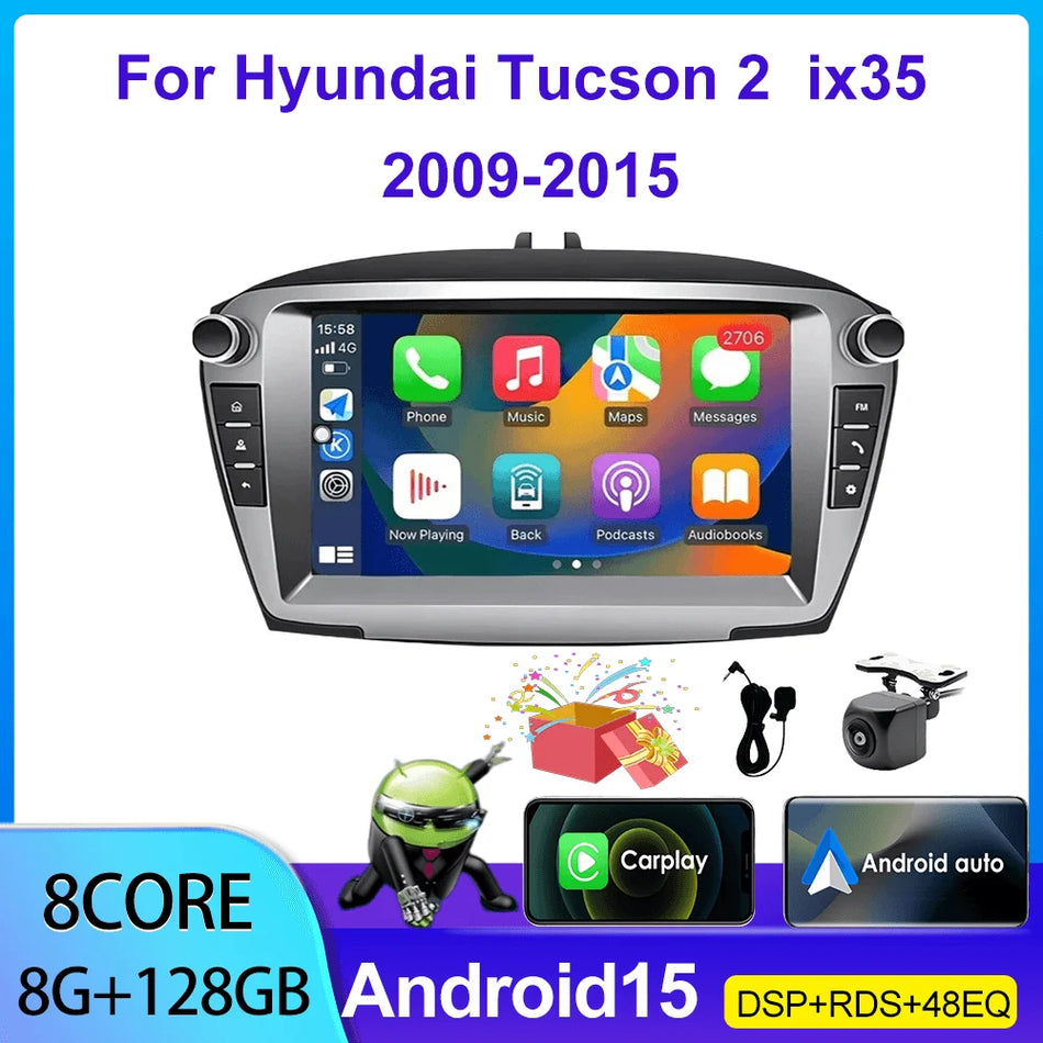 7-calowy radio samochodowe Android Auto Carplay 2 Din do Hyundai IX35 Tucson 2009-2015