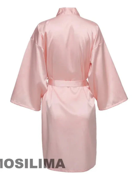 Elegant Kimono Satin Bridesmaid Bathrobe - Perfect for Wedding Parties As the photo show 2 / S