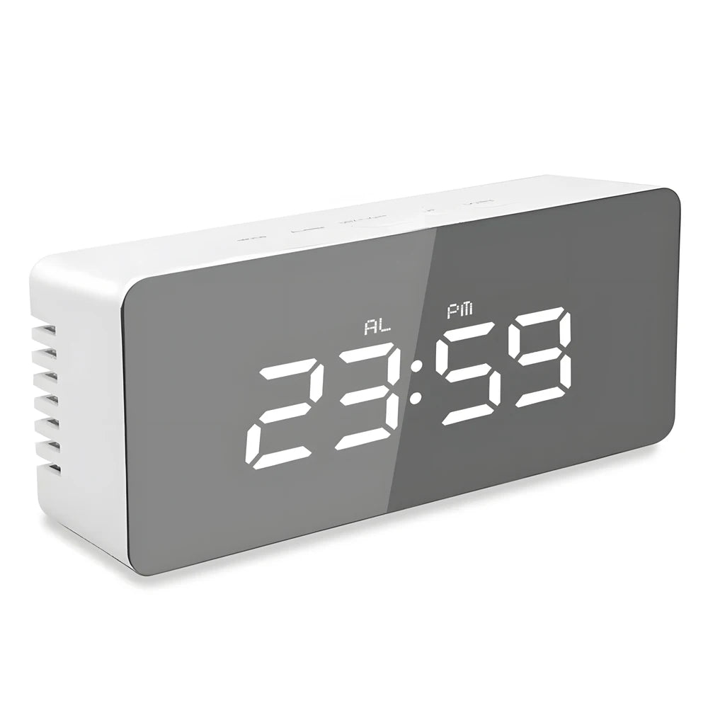 OCkic WiFi Mini Camera &ndash; HD 1080P Dual Alarm Clock Monitor White
