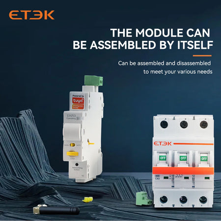 ETEK EKR3 WiFi Smart Circuit Breaker with Timed Control and Short Circuit Protection