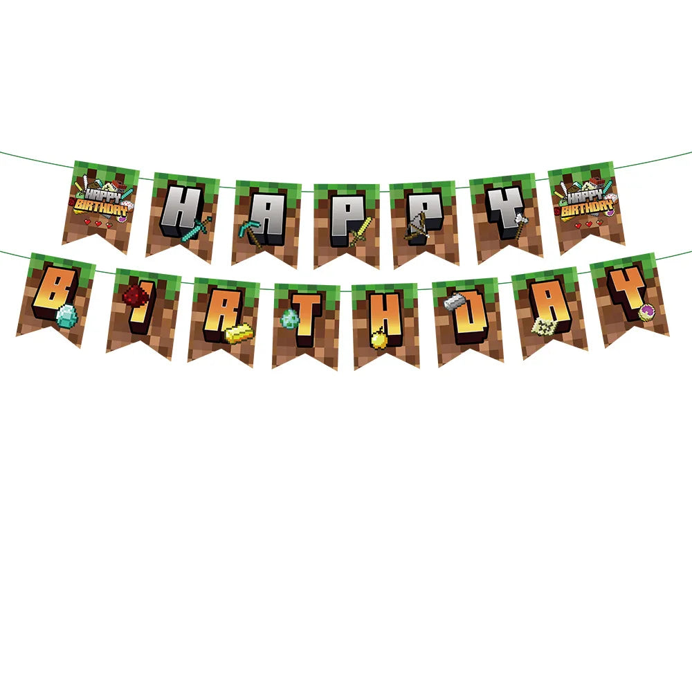 Birthday Party Supplies - Disposable Dinnerware &amp; Decorations Pull the flag 1set