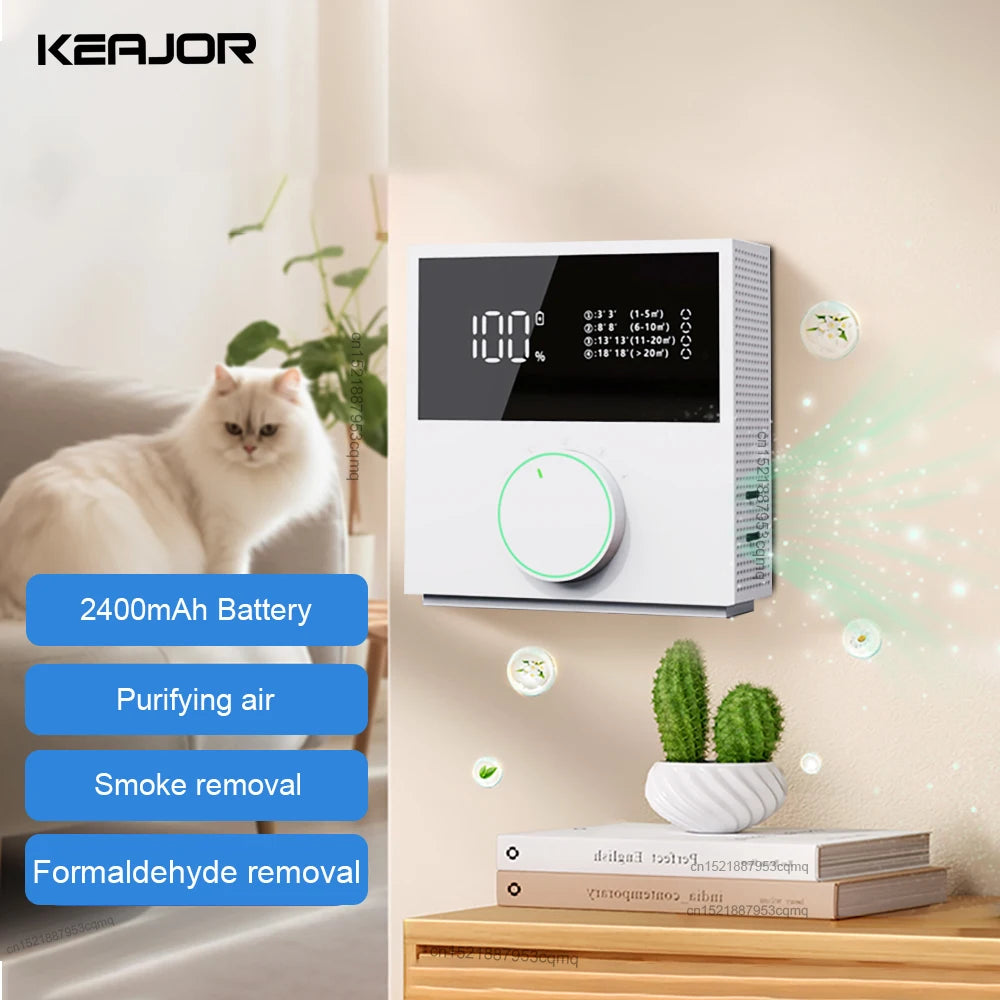 Portable Negative Ion Air Purifier &ndash; Low Noise 2400mAh