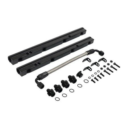 Black Billet Fuel Rail Kit For OE LS1 LS6 Intake Manifold 6AN + Hardware FPR-1045 by InterCyprus Trading Ltd