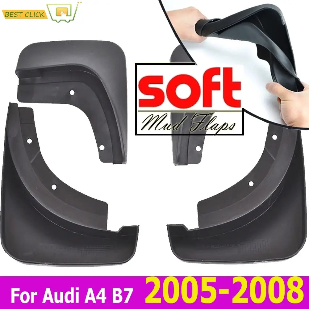 Car Front Rear Mudguards For Audi A4 B7 2005 2006 2007 2008 Accessories Splash Guard Car-styling Fenders 4Pcs Mud Flaps by InterCyprus Trading Ltd