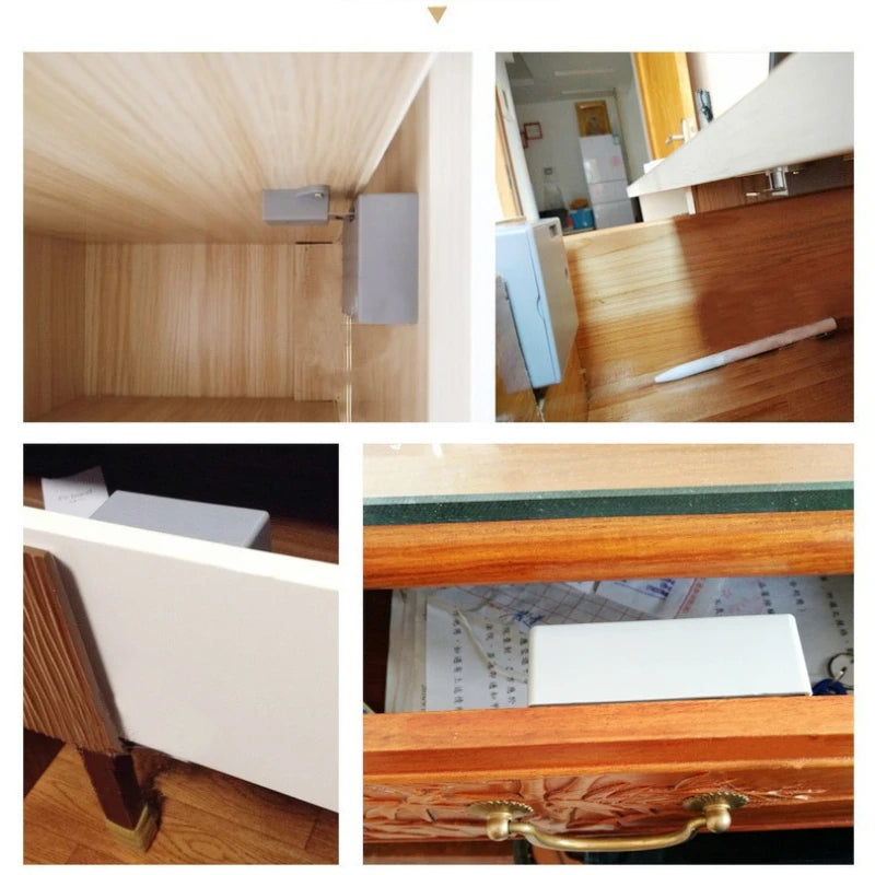Invisible No-Drill Cabinet Lock &ndash; Smart Sensor Lock