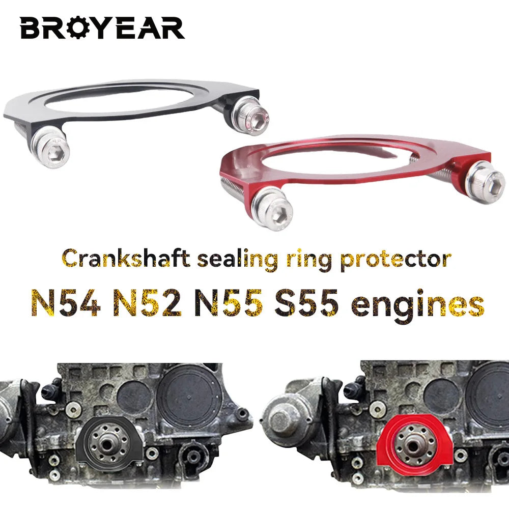 Aluminum Crank Seal Guard For BMW N52 N54 N55 S55 135i 335i 535i X1 X3 X5 by InterCyprus Trading Ltd