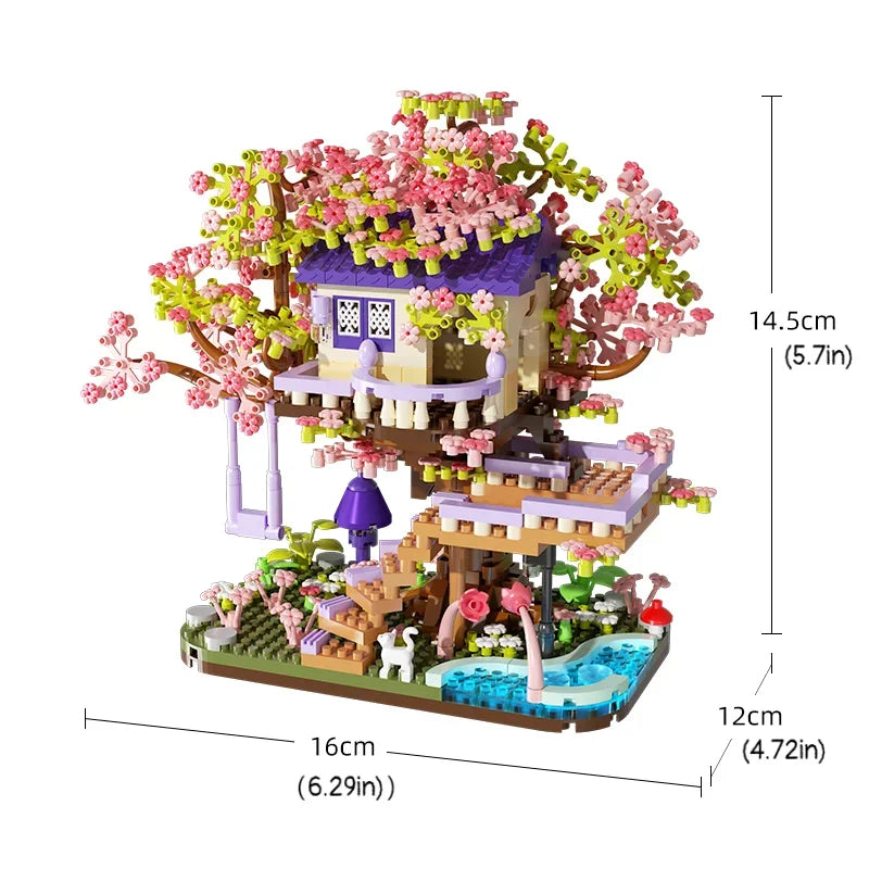 Flower Tree House Building Block &ndash; Creative DIY Assembly Fun