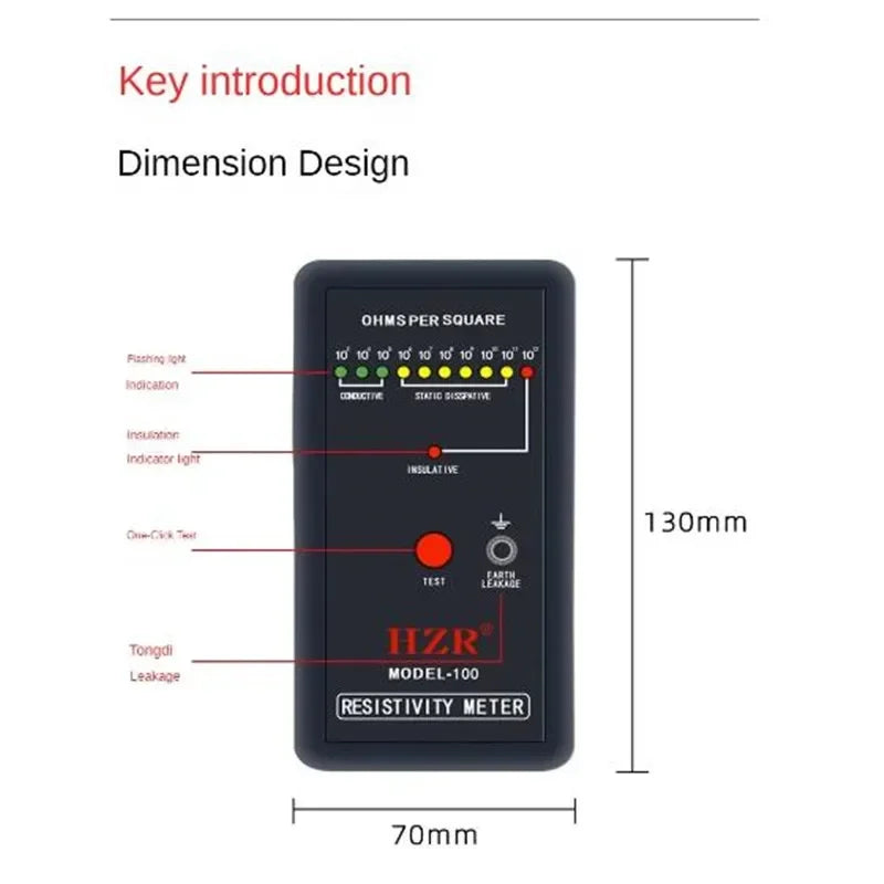 MODEL-100 Surface Resistance Meter - Accurate ESD Testing