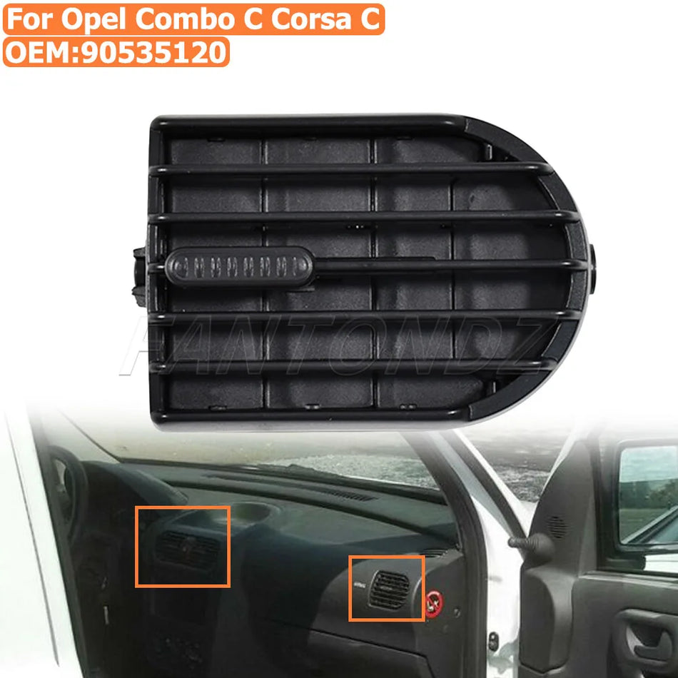 Rejilla de ventilación central con moldura negra para Opel Combo C Corsa C