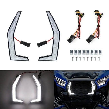Front Signature Light LED Accent Lights Grille Lamps for Kawasaki Teryx KRX 1000 2020 2021 2022 Accessories by InterCyprus Trading Ltd