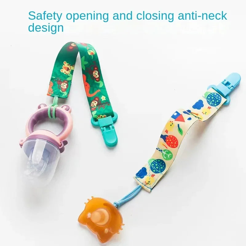 Confezione da 4 Clip per Ciuccio Neonato Catena Doppia Faccia Porta Cintura