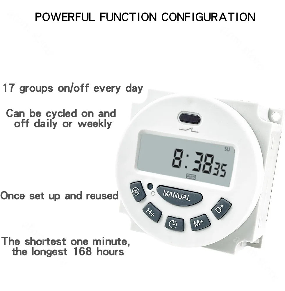 L701 Electronic LCD Digital Timer Switch &ndash; Weekly Schedule 12V